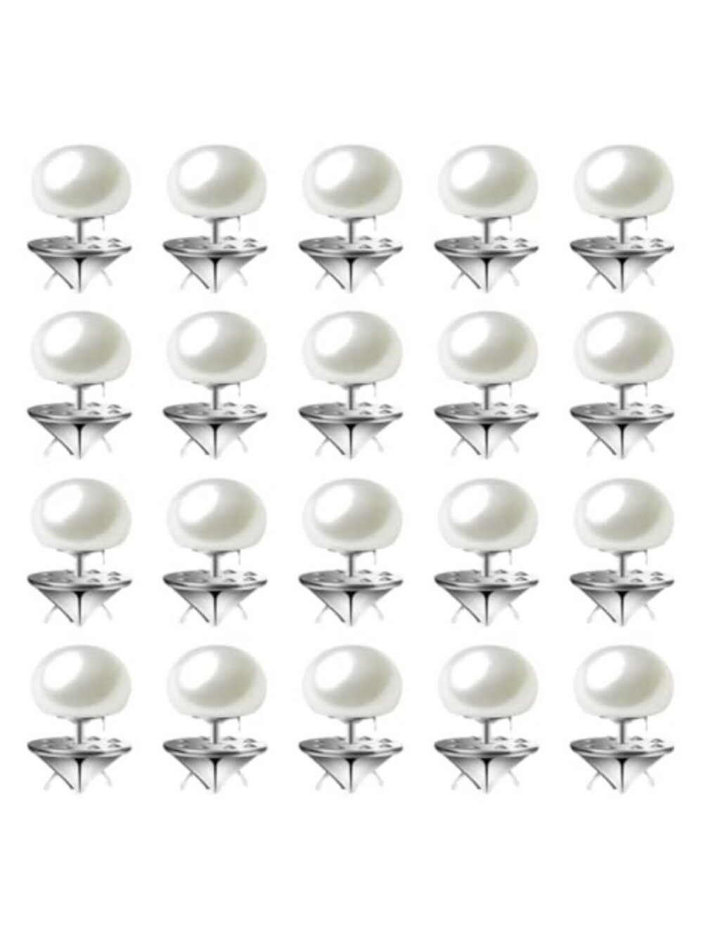 20pcs Pearl Brooch Pins Alloy Artificial Pearl No Sewing Shirt Dress Sweater